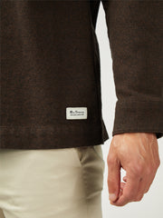 Ben Sherman Cotton Shacket in Cocoa Brown