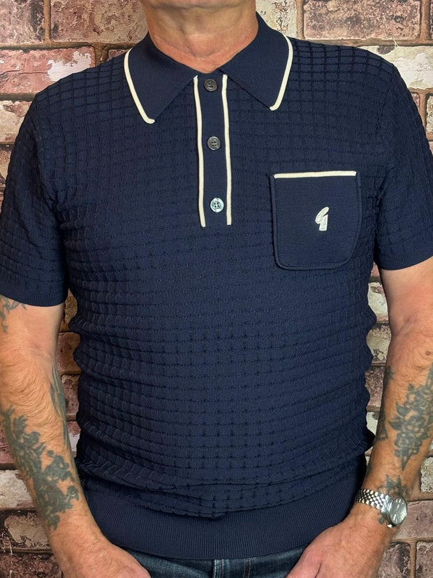 Gabicci Vintage Roy Polo Shirt. Navy