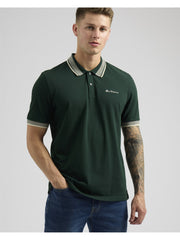 Ben Sherman Contrast Collar Polo in 067 Dark Green