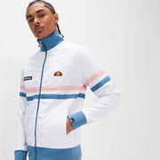 Ellesse Rimini Track Top. White/Dark Blue/Pink