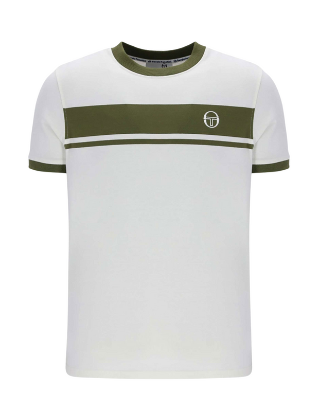 Sergio Tacchini Masters T-Shirt in Gardenia/Sphagnum