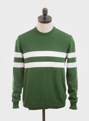Art Gallery Knitted Crew Neck Pullover. Isle green.