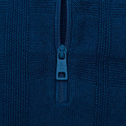 Original Penguin Quarter Zip Polo Knit. Poseidon Blue.