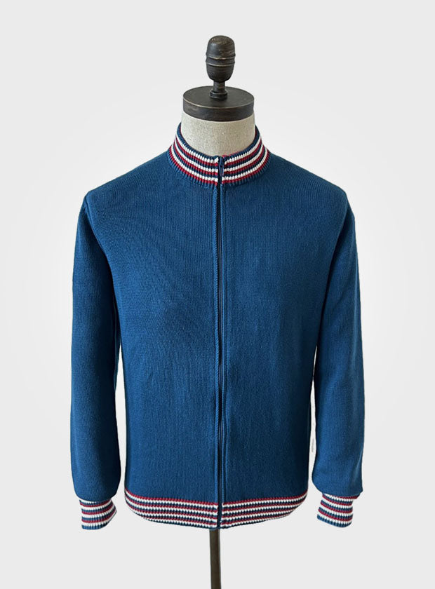 Art Gallery Knitted Cardigan. Sailor Blue