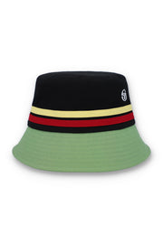 Sergio Tacchini Bucket Hat. Black/Jade Green