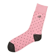 London Brogues Pink Spot Socks