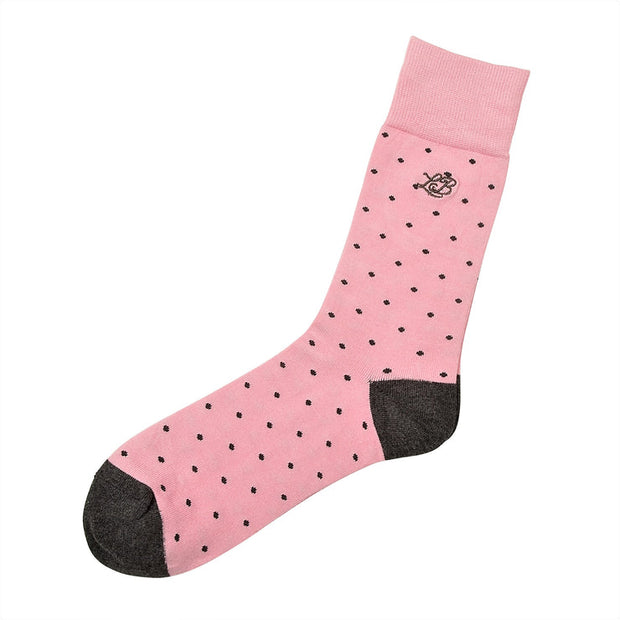 London Brogues Pink Spot Socks