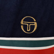 Sergio Tacchini Velour Track Top. Maritime Blue