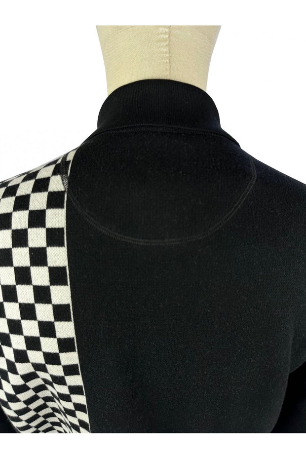 Ska & Soul ‘Weller’ Chequerboard Polo Knit. Black