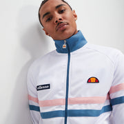 Ellesse Rimini Track Top. White/Dark Blue/Pink