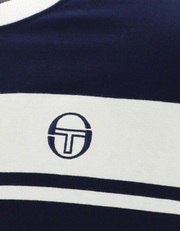 Sergio Tacchini Masters T-Shirt in Maritime Blue/White