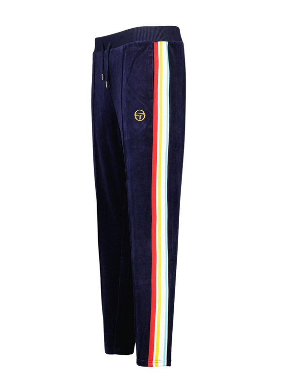 Sergio Tacchini Slice Velour Joggers in Maritime Blue / Gold