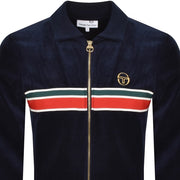 Sergio Tacchini Velour Track Top. Maritime Blue