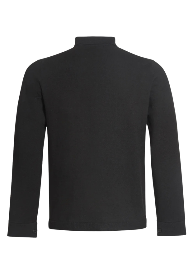 Arthur & Russel Eli Knit Overshirt in Black