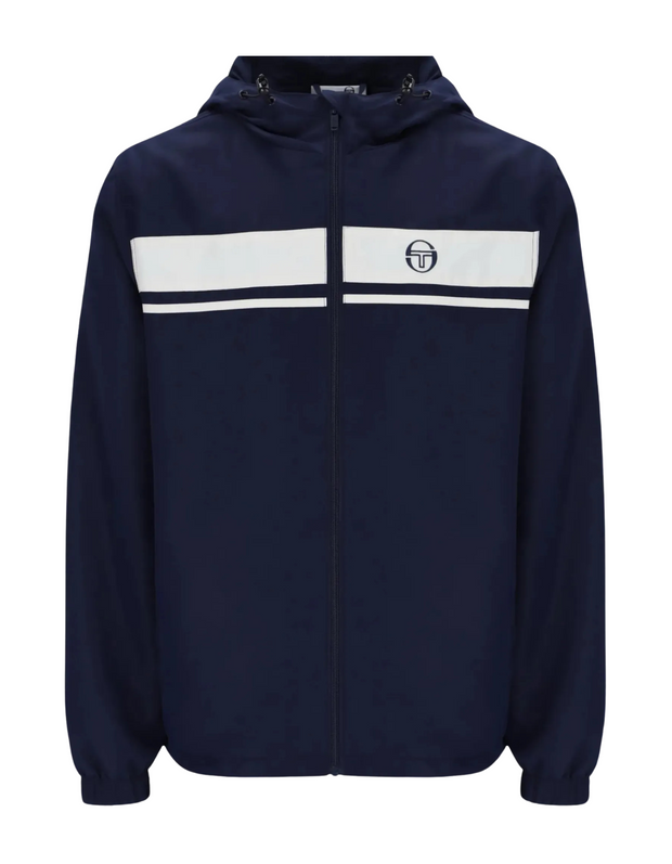 Sergio Tacchini Damarindo Windbreaker in Maritime Blue / Gardenia