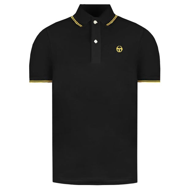 Sergio Tacchini Tipped Polo Shirt. Black