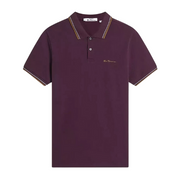 Ben Sherman Contrast Collar Polo in 560 Plum