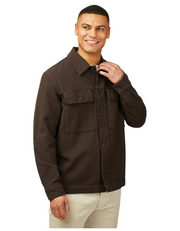 Ben Sherman Cotton Shacket in Cocoa Brown