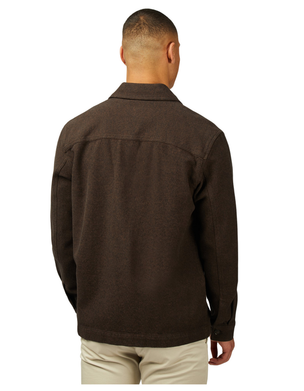 Ben Sherman Cotton Shacket in Cocoa Brown