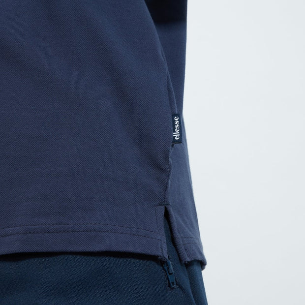 Ellesse Tipped Polo Shirt. Navy