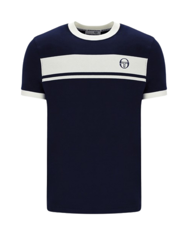 Sergio Tacchini Masters T-Shirt in Maritime Blue/White