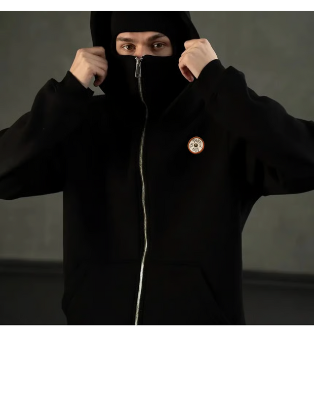 Dr Poppin' Off 'HoodyClava' Hood in Black
