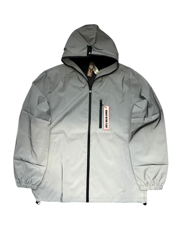 Dr Poppin' Off Reflective Waterproof Jacket in Silver