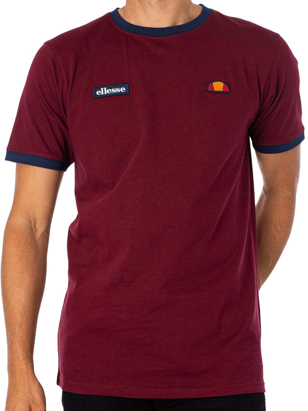 Ellesse Ferdorini Tee. Burgundy