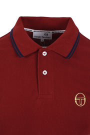 Sergio Tacchini Tipped Polo Shirt. Wine