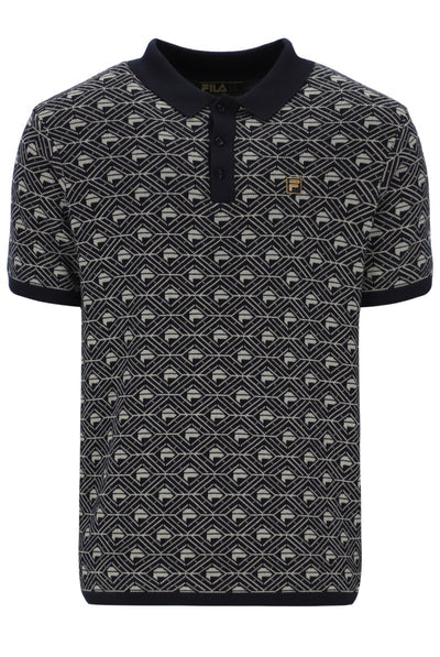 Fila Geo Pattern Polo. Black