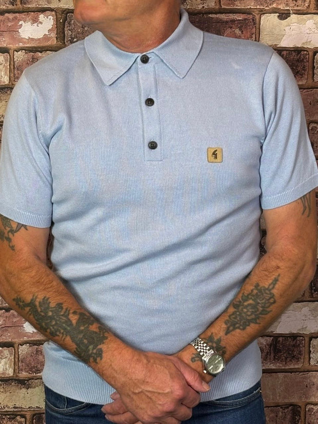 Gabicci Vintage Jackson Polo Knit. Dusk