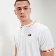 Ellesse Tipped Polo Shirt. White