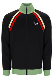 Sergio Tacchini Track Jacket. Black/Jade Green