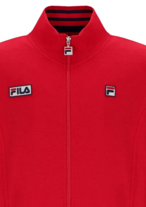 Fila Jamie Settanta Track Top in Fila Red / Fila Navy