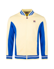 Fila Settanta Baseball Track Jacket in Popcorn / Turkish Sea / Fila Navy