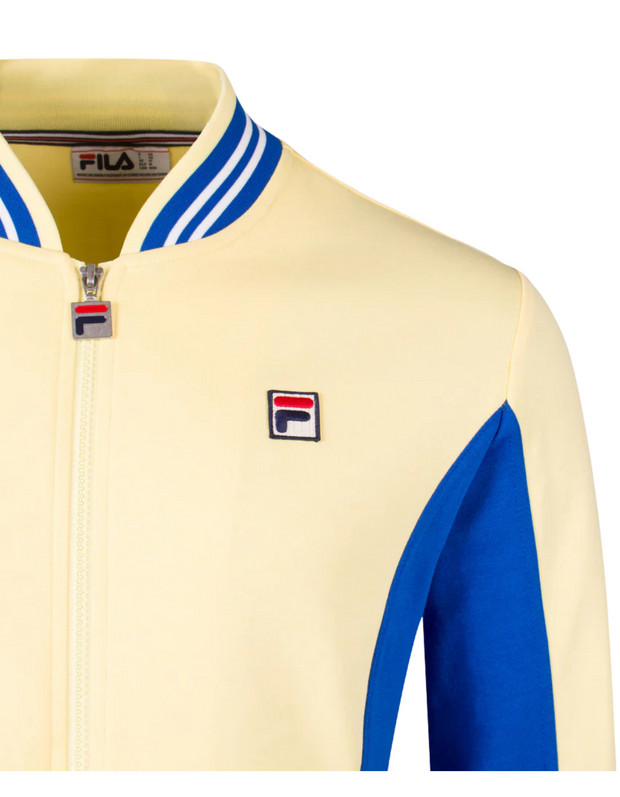Fila Settanta Baseball Track Jacket in Popcorn / Turkish Sea / Fila Navy
