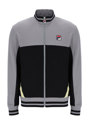 Fila Tiebreaker Track Top in Black / Sharkskin / Lemonade