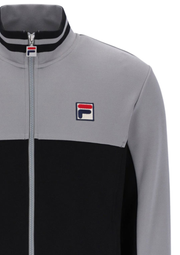 Fila Tiebreaker Track Top in Black / Sharkskin / Lemonade