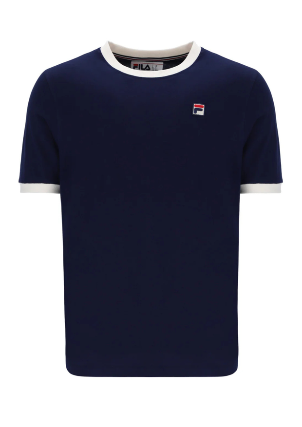 FILA Marconi T-Shirt in Navy / Gardenia