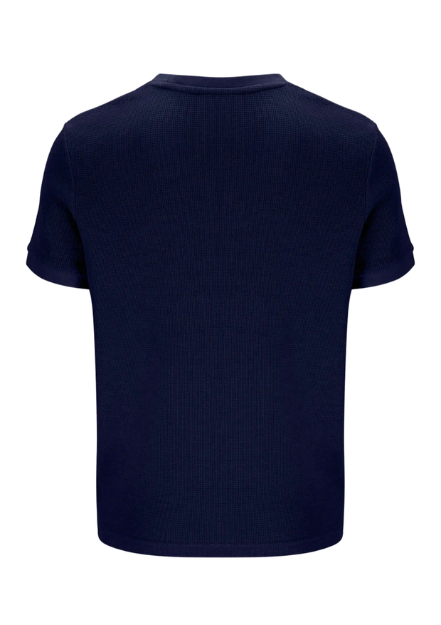 FILA Ash Waffle Ringer T-Shirt in Navy