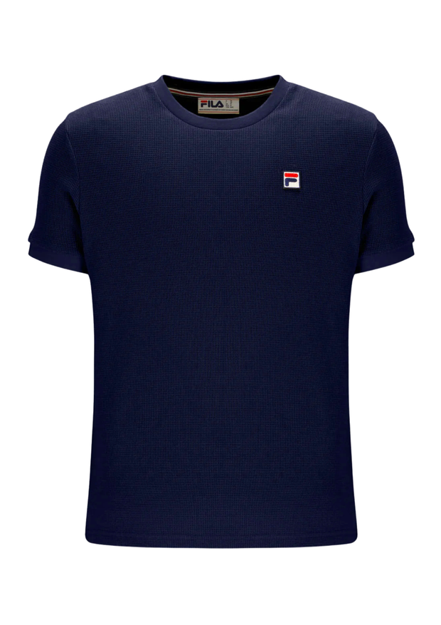 FILA Ash Waffle Ringer T-Shirt in Navy