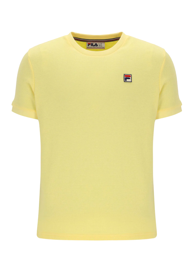 FILA Ash Waffle Ringer T-Shirt in Popcorn