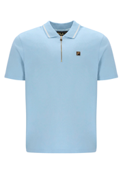 FILA Gold Lemar Zip Polo in Summer Song / Egret