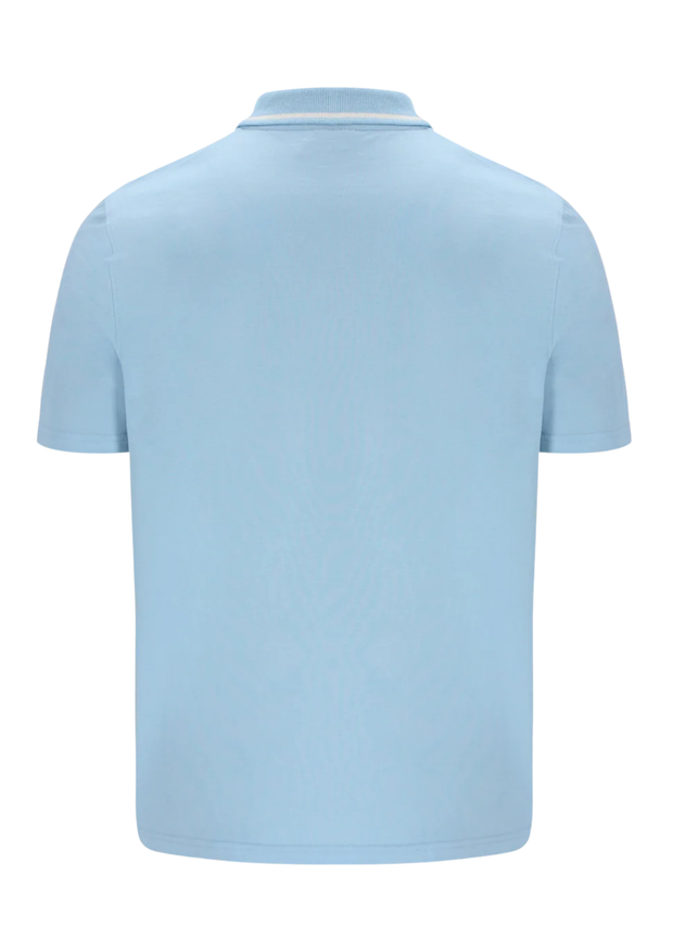 FILA Gold Lemar Zip Polo in Summer Song / Egret