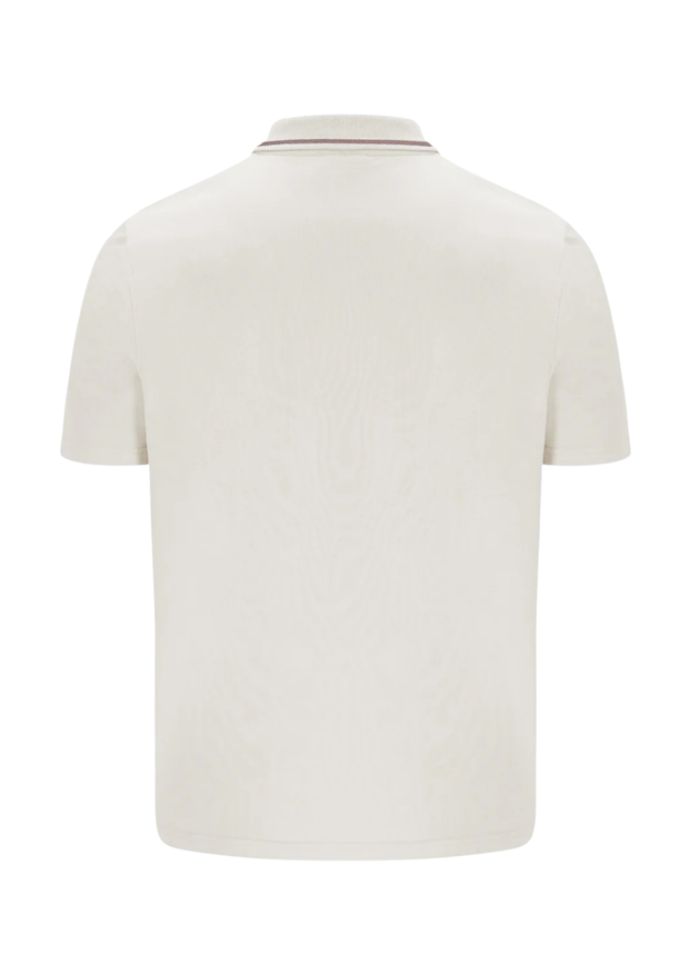 FILA Gold Lemar Zip Polo in Egret
