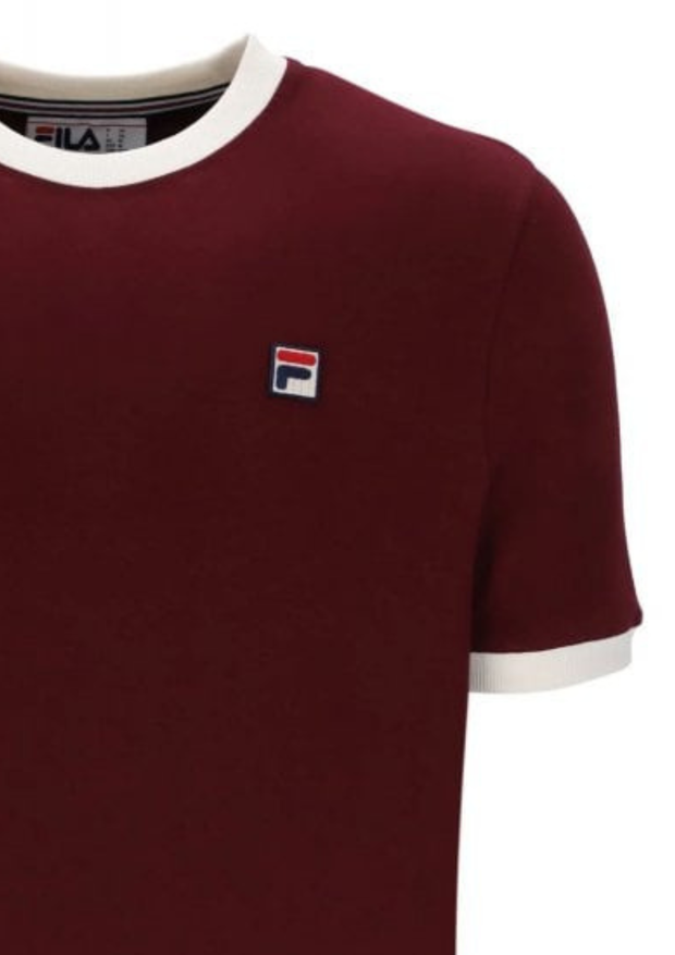 FILA Marconi T-Shirt in Windsor Wine / Gardenia
