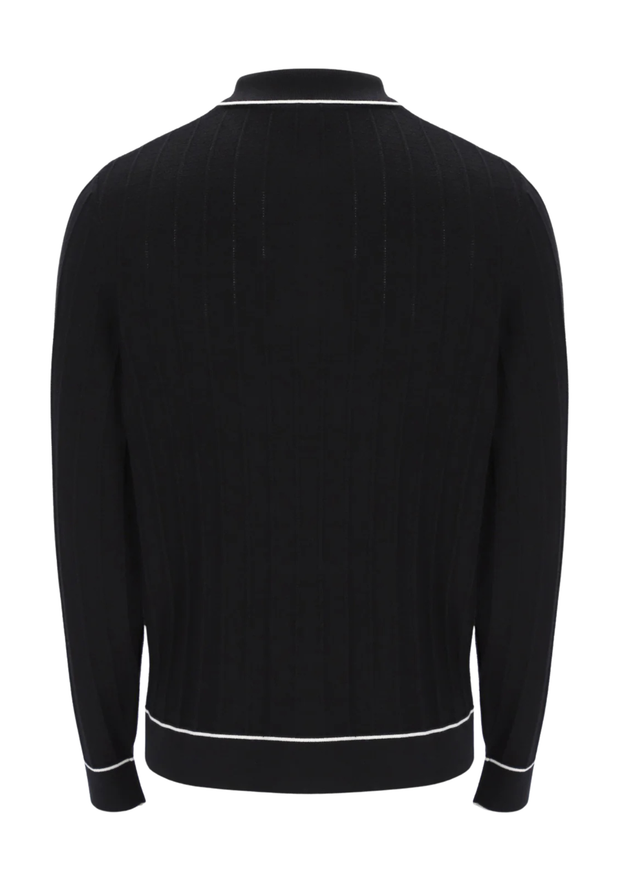 Fila Gold Sully Long Sleeve Polo in Black