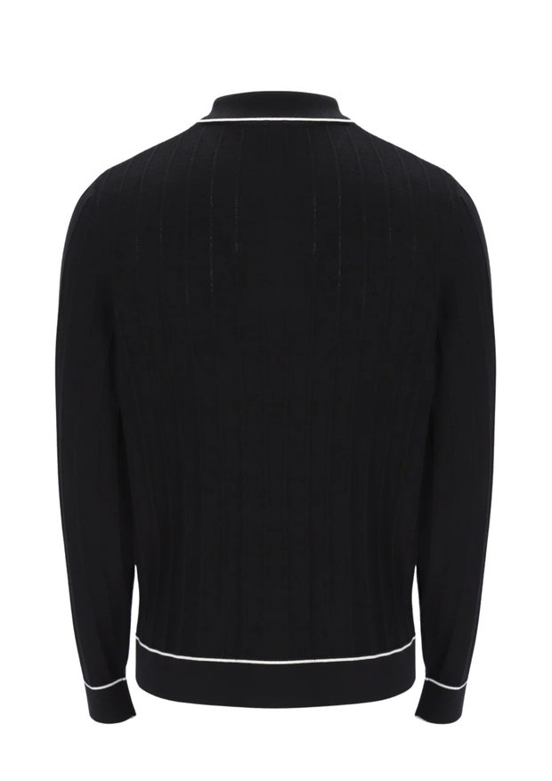 Fila Sully Long Sleeve Polo in Black
