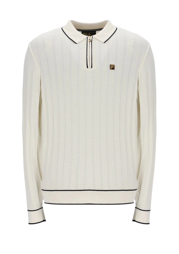 Fila Sully Long Sleeve Polo in Tofu