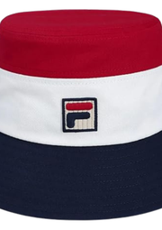 FILA Marco Trio Bucket Hat in Red / Gardenia / Navy